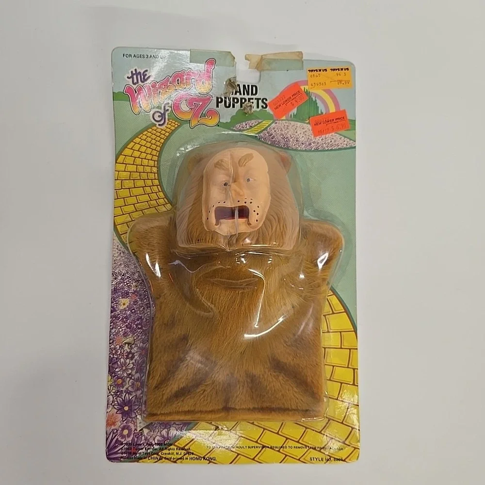 The Wizard of Oz Hand Puppet Cowardly Lion 1988 Vintage NEW‎ See Description